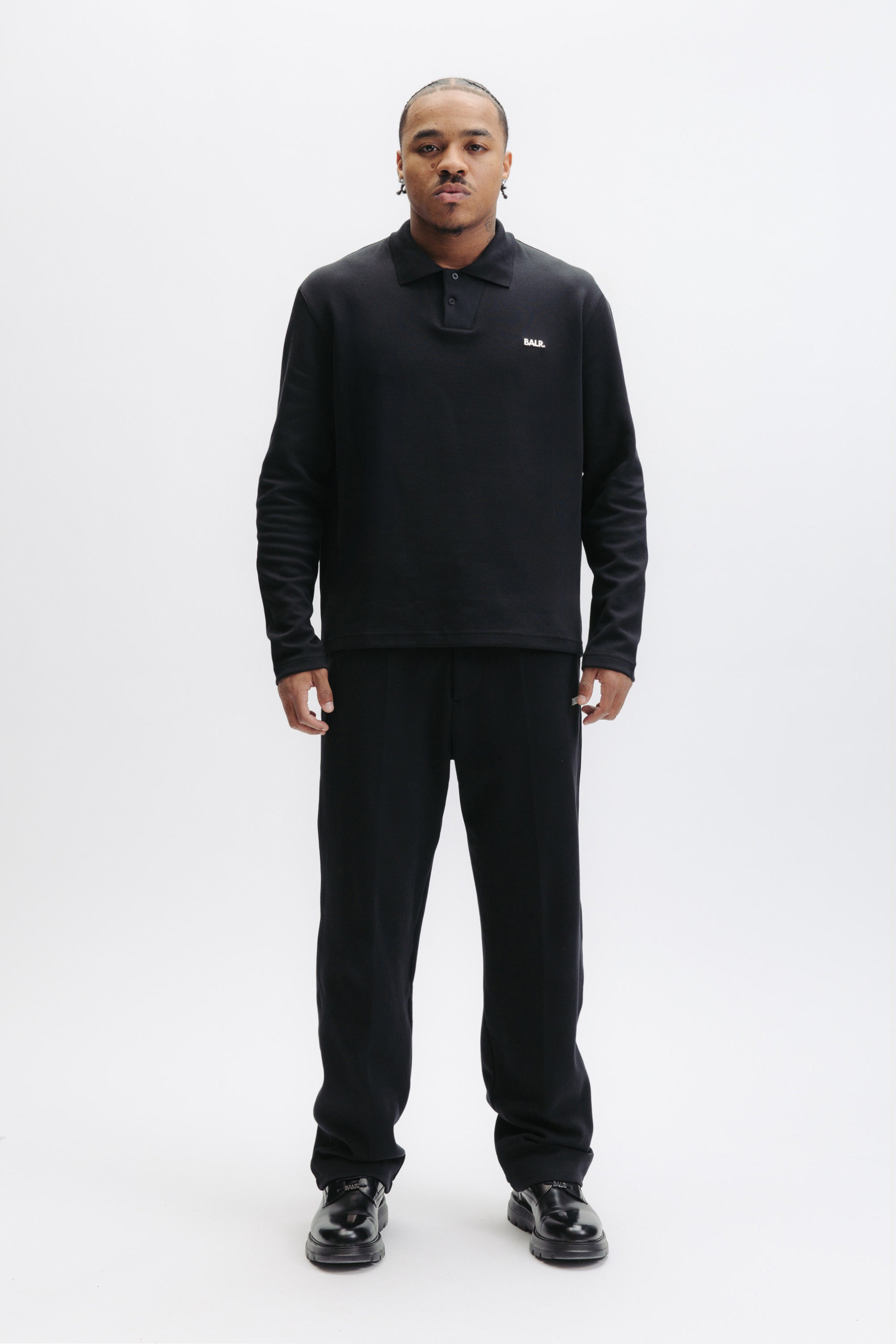 Q SERIES L/S POLO - JET BLACK