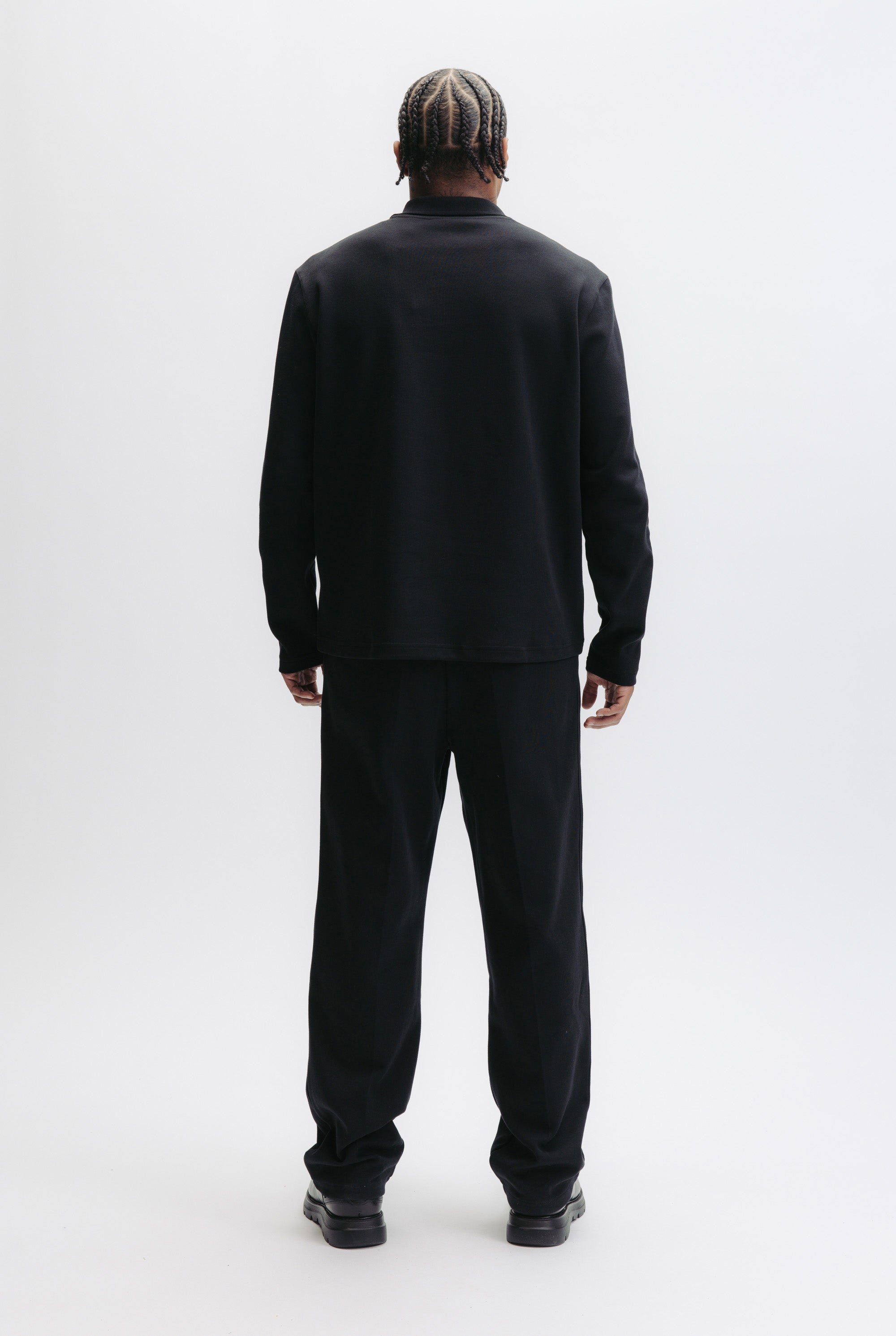Q SERIES L/S POLO - JET BLACK