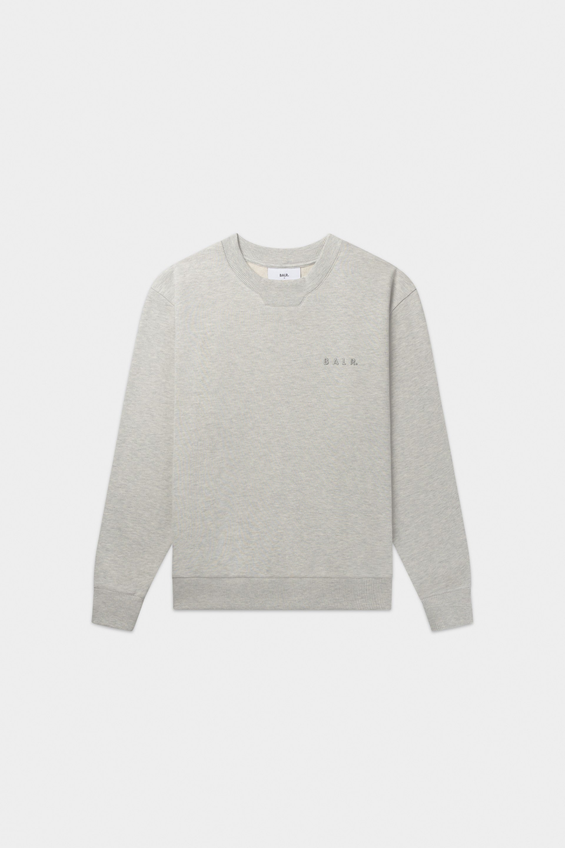 【BALR.】LOGO CREWNECK-LT GREY MELANGE BALR.: Logo Crewneck - Light Grey Melange | Gotengo Menswear