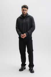 XI KNITTED HALF ZIP - VOLCANIC GREY