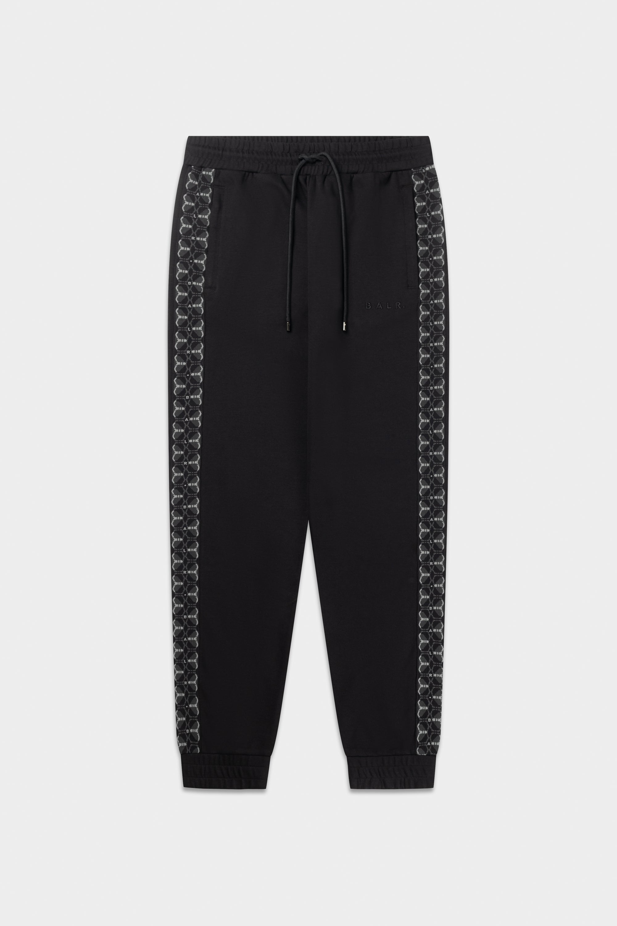 BALR. MONOGRAM TAPE REGULAR FIT TRACK PANTS-Jet Black