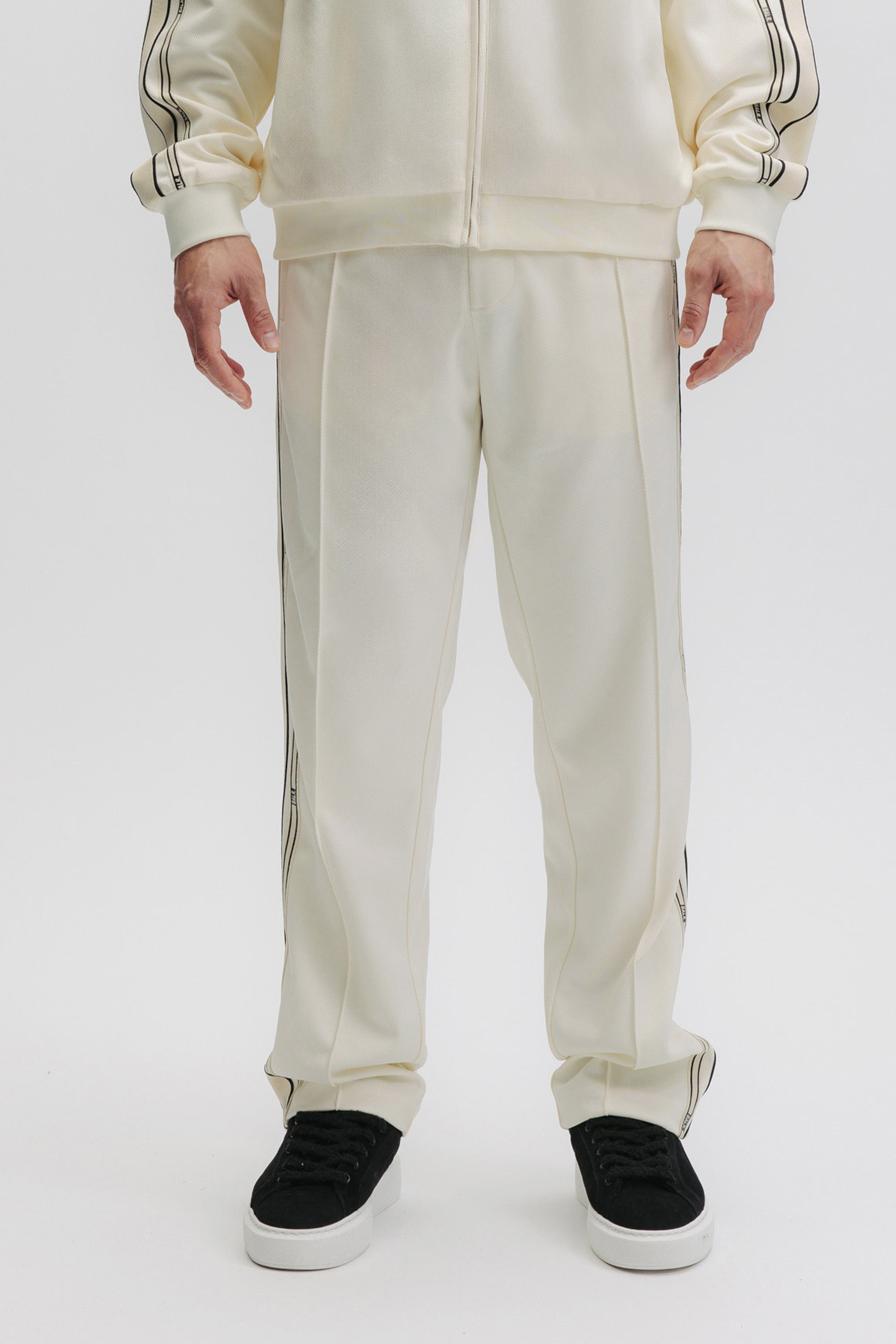 TAPE STRAIGHT TRACK PANTS - WHITE SWAN