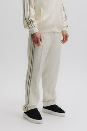 TAPE STRAIGHT TRACK PANTS - WHITE SWAN