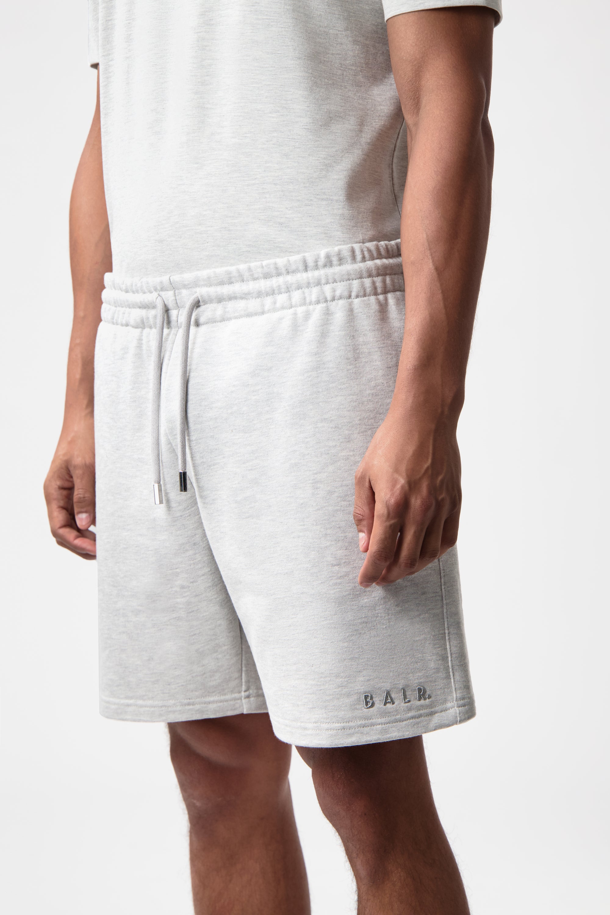 LOGO SHORTS-LT GREY MELANGE
