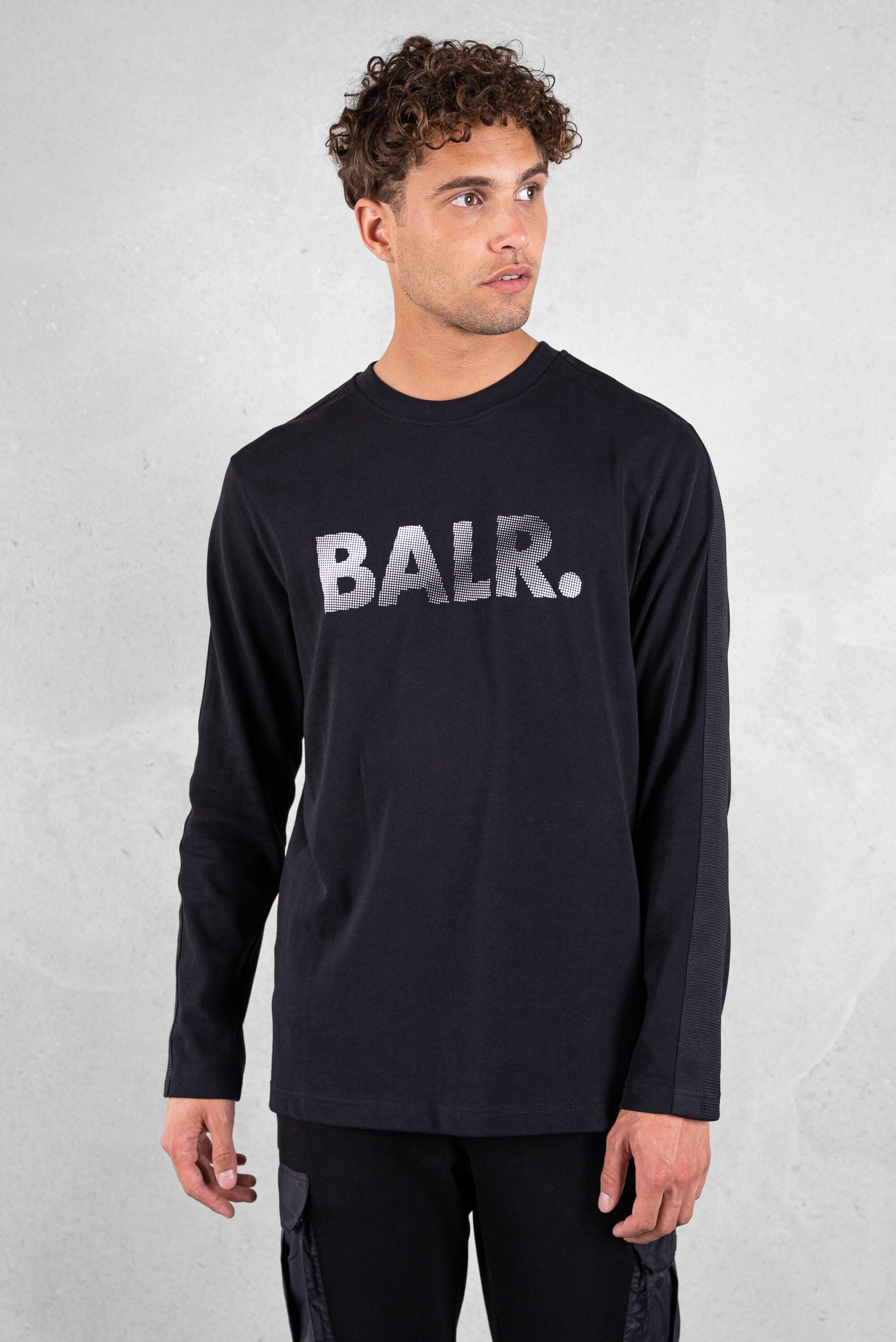 FRANCK RELAXED TUNNEL LONGSLEEVE T SHIRT JET BLACK – BALR.