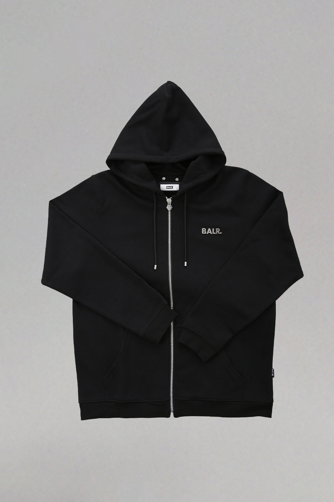 【残りXSのみ】日本限定 / JP Q-SERIES STRAIGHT ZIP THROUGH BIG LOGO HOODIE Jet Black