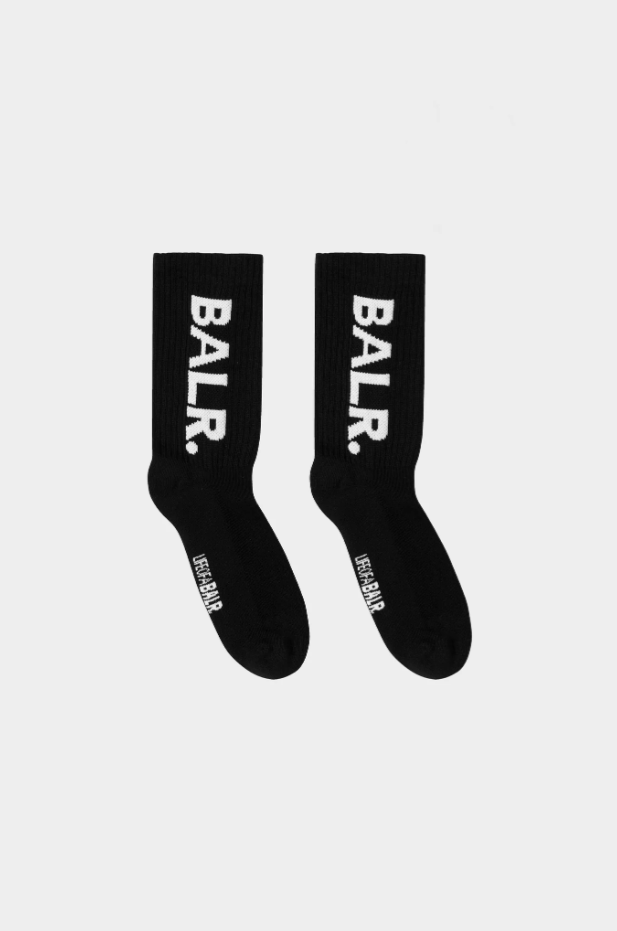 4-PACK BALR. SOCKS BLACK/WHITE