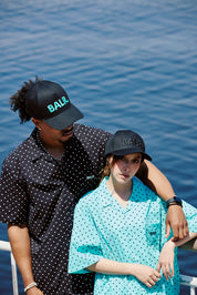 【日本限定】JP BRAND COTTON CAP - JET BLACK/TURQUOISE BLUE