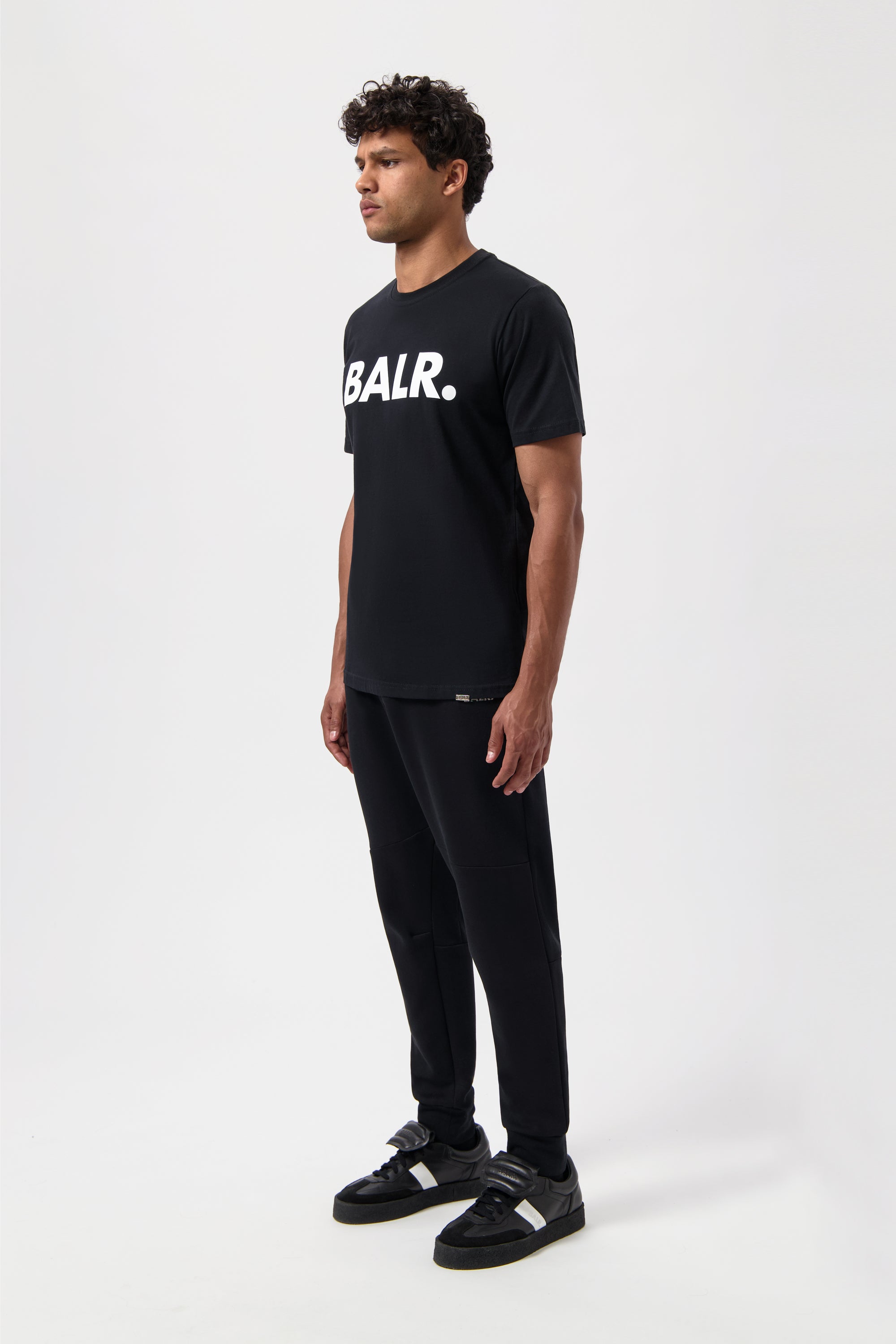 BRAND STRAIGHT T SHIRT JET BLACK – BALR.