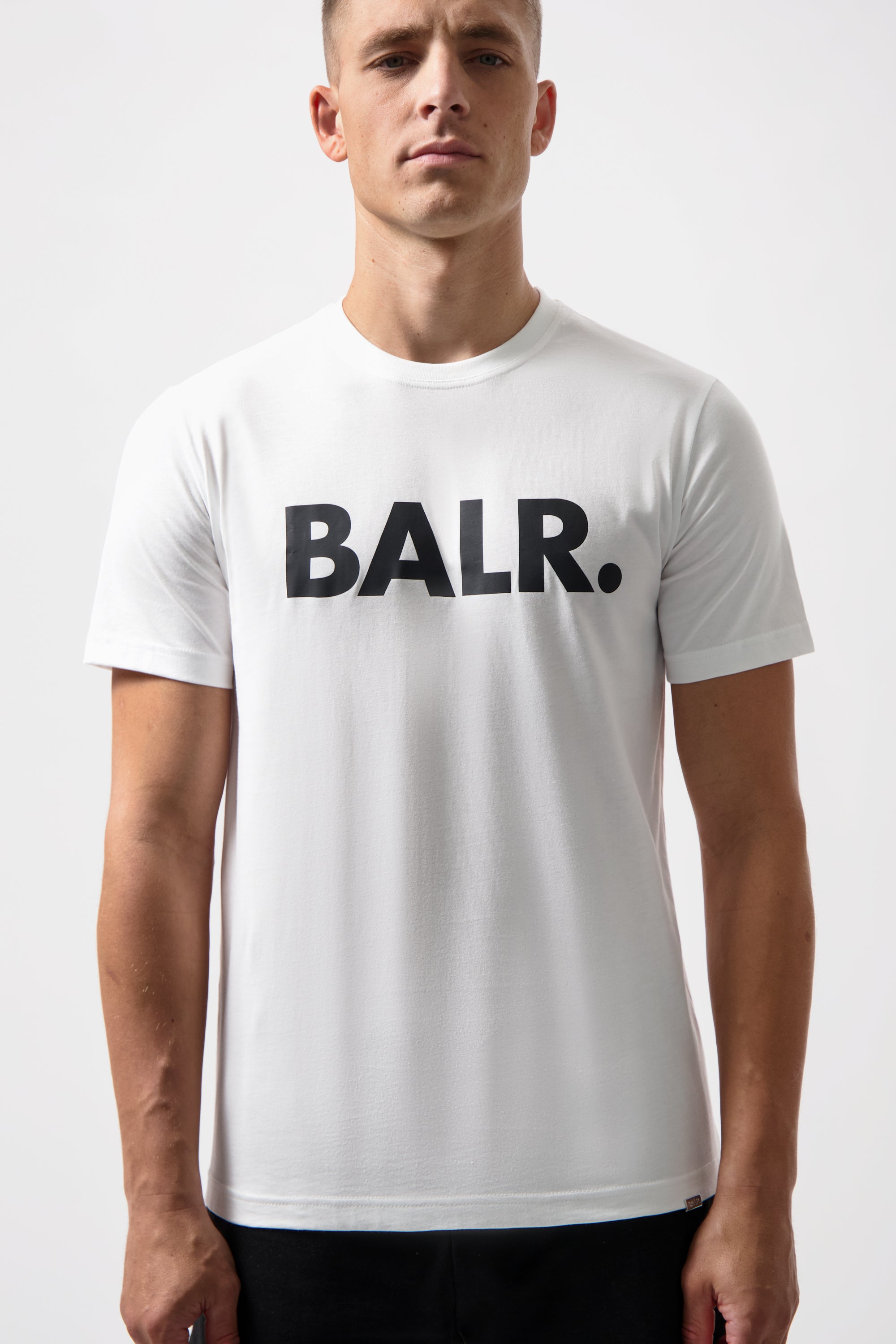 BRAND STRAIGHT T SHIRT BRIGHT WHITE – BALR