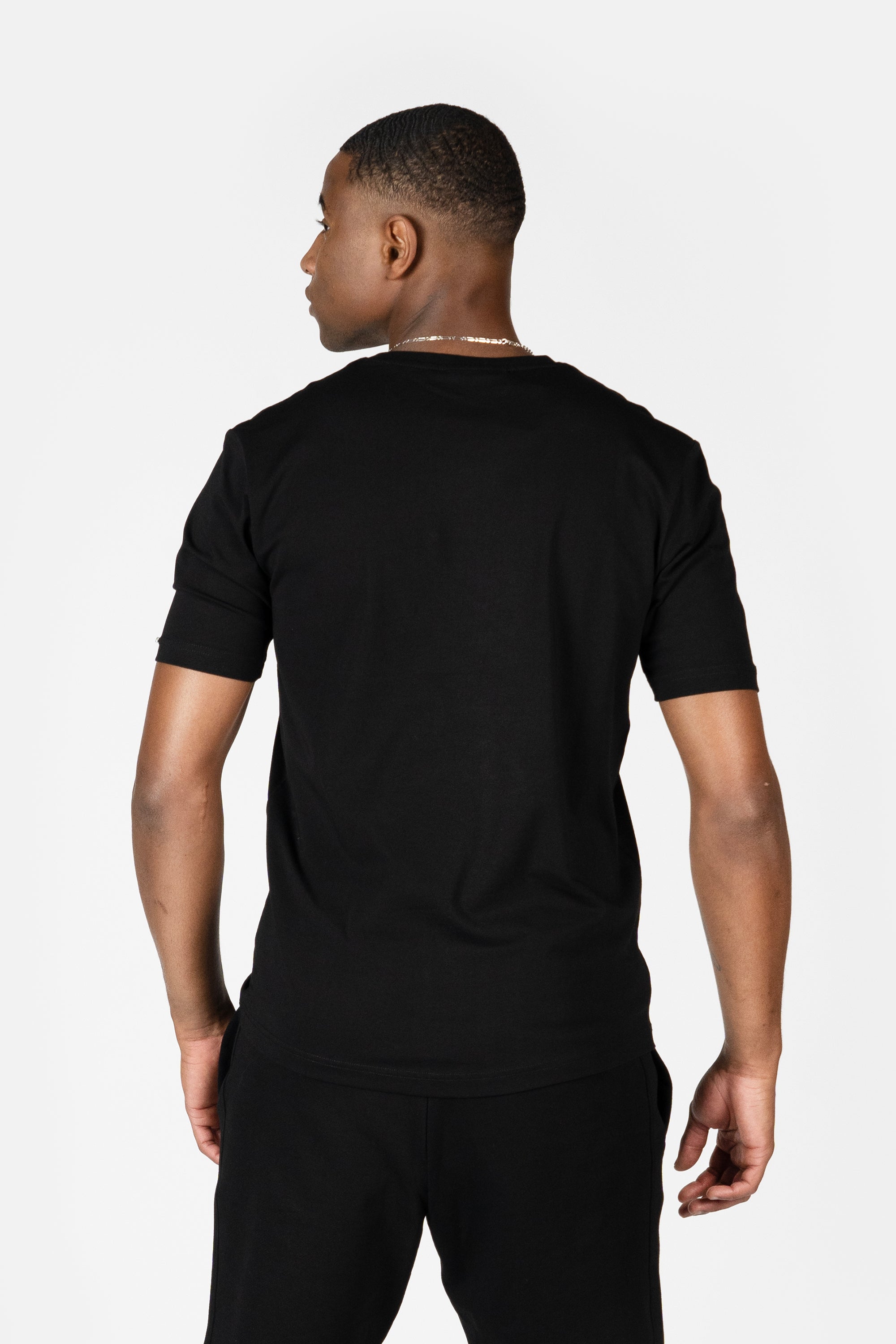 BRAND SLIM FIT STRETCH T-SHIRT JET BLACK