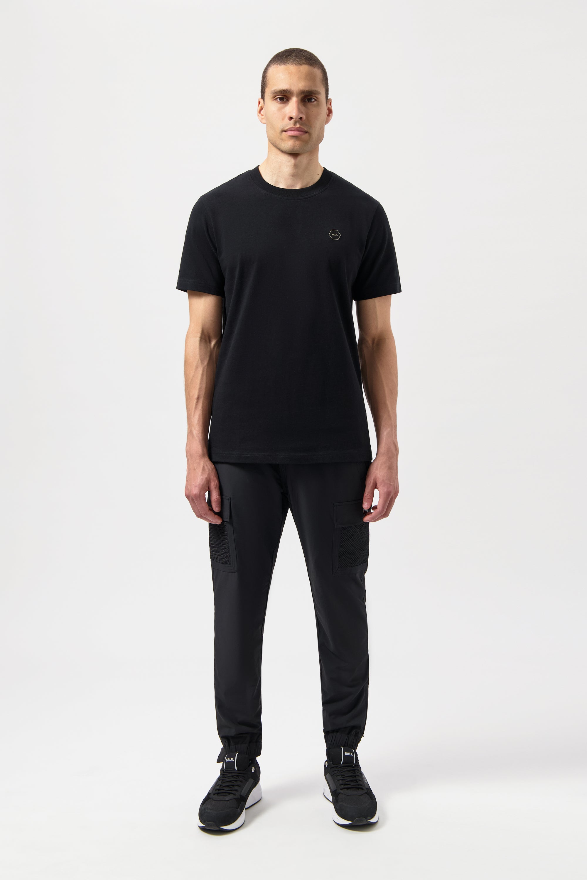 HEXLINE REGULAR FIT T-SHIRT-Jet Black