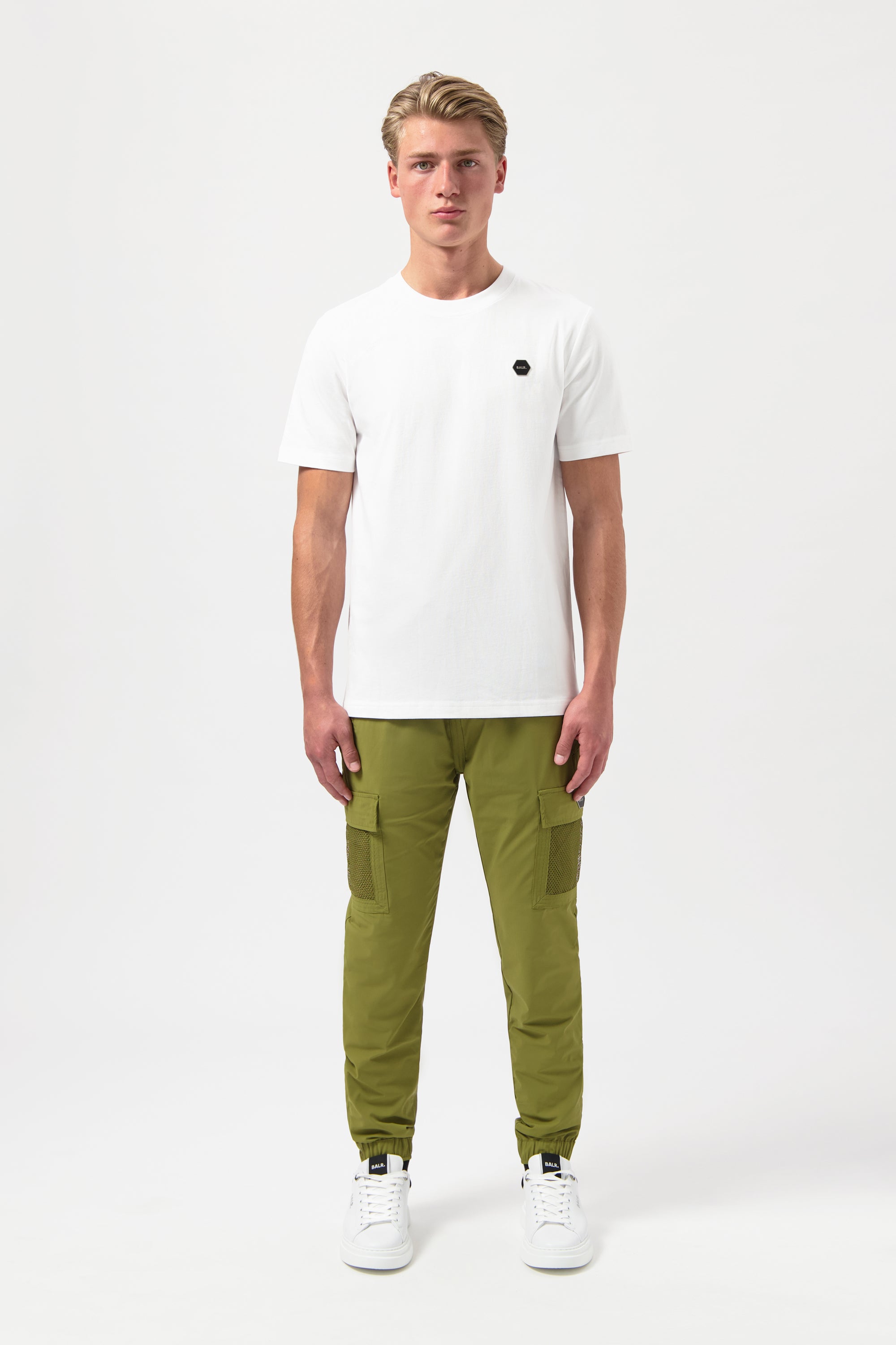 HEXLINE REGULAR FIT T-SHIRT-Bright White