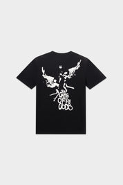 GAME OF THE GODS GRAFFITI BOX FIT T-SHIRT-Jet Black