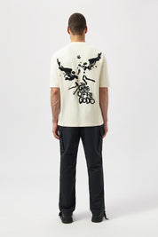 GAME OF THE GODS GRAFFITI BOX FIT T-SHIRT-White Swan