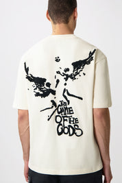 GAME OF THE GODS GRAFFITI BOX FIT T-SHIRT-White Swan