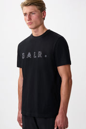 BALR. MONOGRAM EMBRO REGULAR FIT T-SHIRT-Jet Black/Phantom