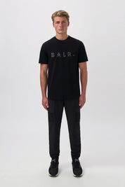 BALR. MONOGRAM EMBRO REGULAR FIT T-SHIRT-Jet Black/Phantom