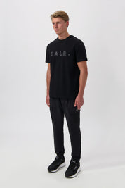 BALR. MONOGRAM EMBRO REGULAR FIT T-SHIRT-Jet Black/Phantom