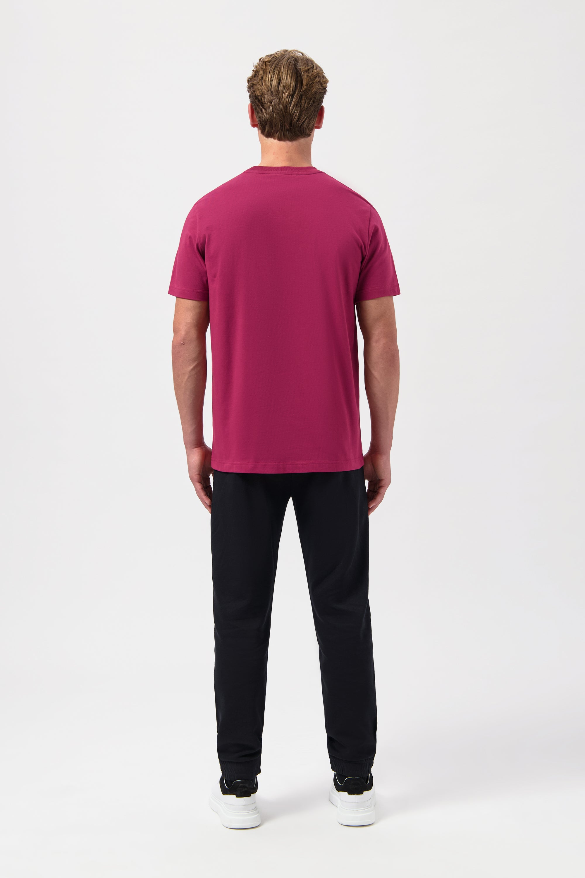 BALR. MONOGRAM EMBRO REGULAR FIT T-SHIRT-Tibetian Red