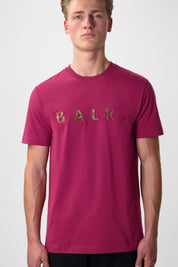 BALR. MONOGRAM EMBRO REGULAR FIT T-SHIRT-Tibetian Red