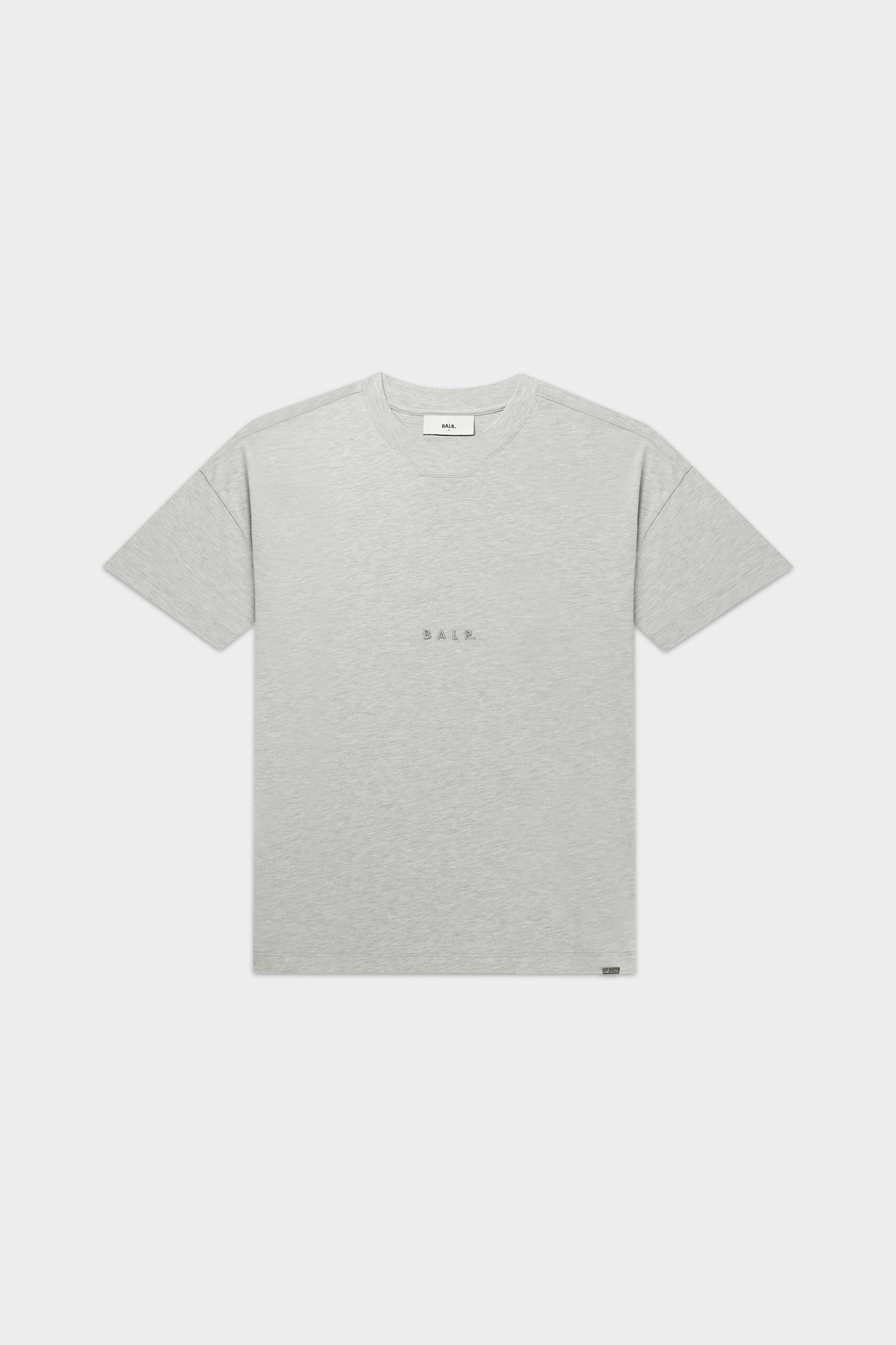 LOGO BOX T-SHIRT-LT GREY MELANGE