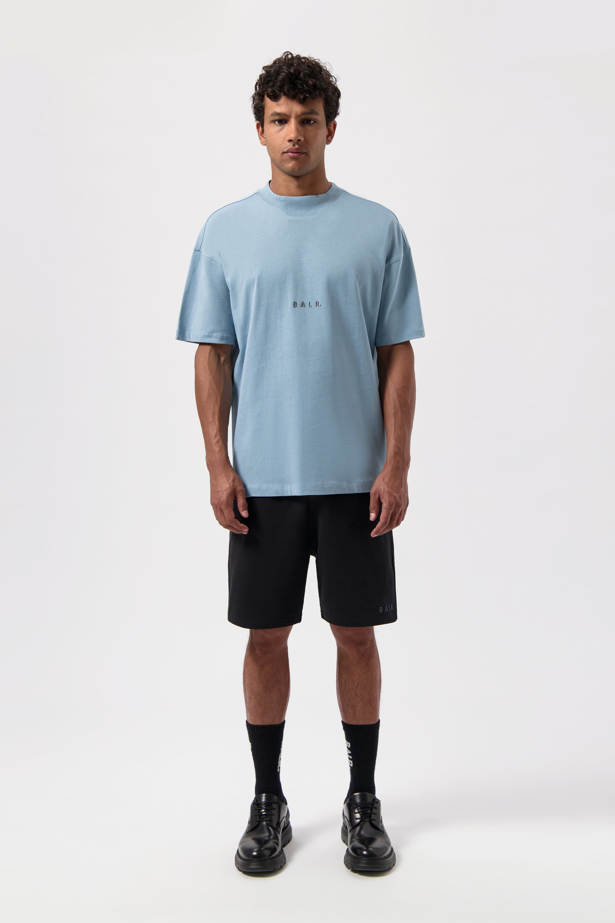 LOGO BOX T-SHIRT-ARONA BLUE