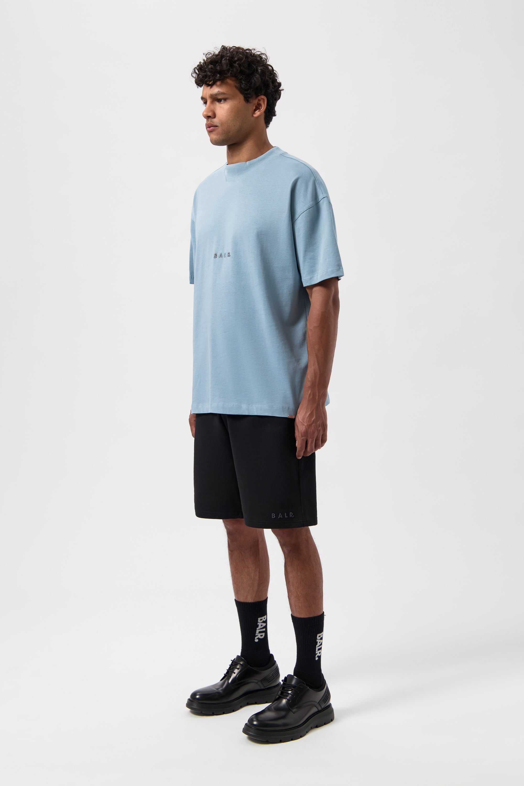 LOGO BOX T-SHIRT-ARONA BLUE