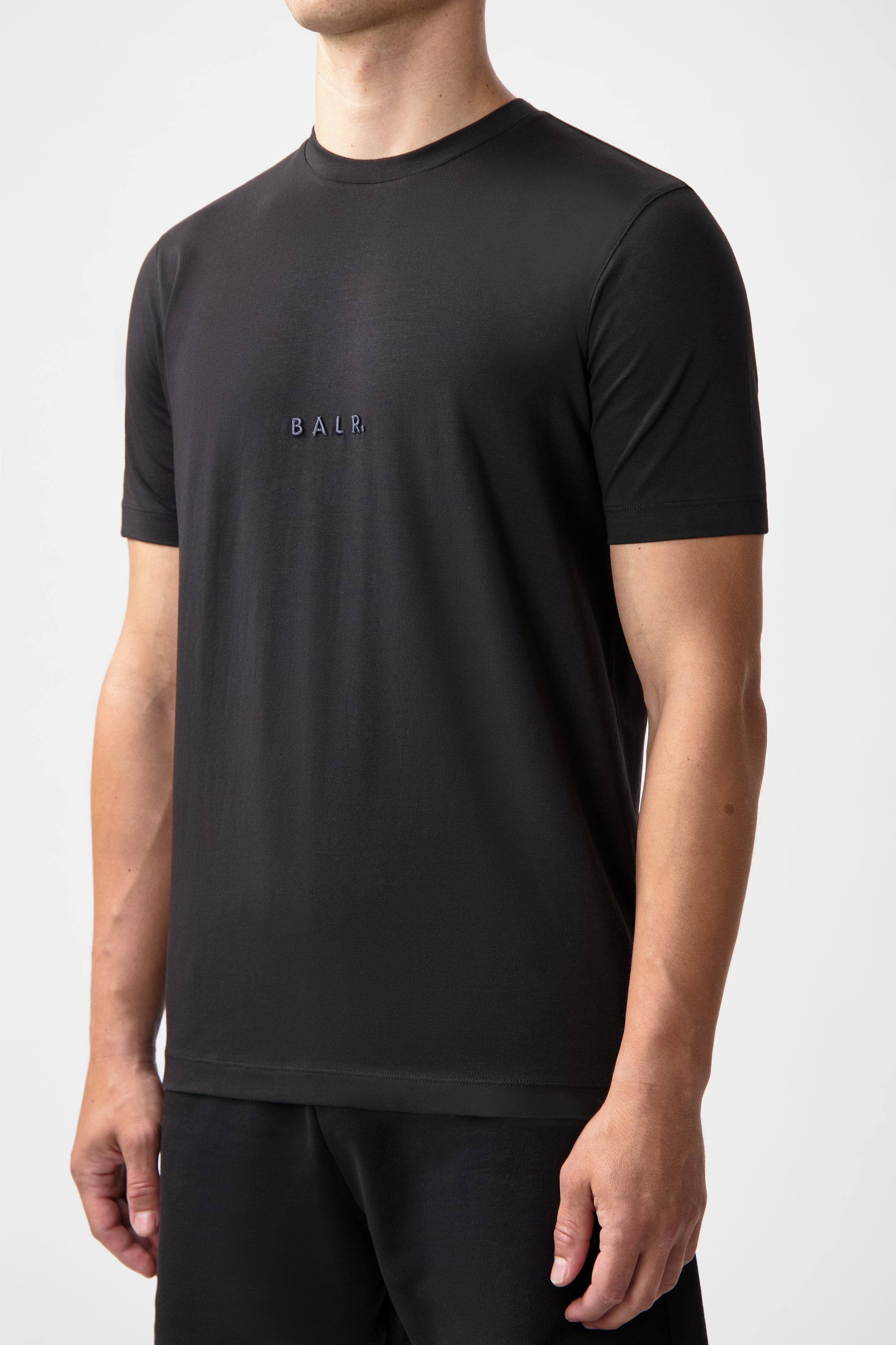 LOGO SLIM T-SHIRT-JET BLACK