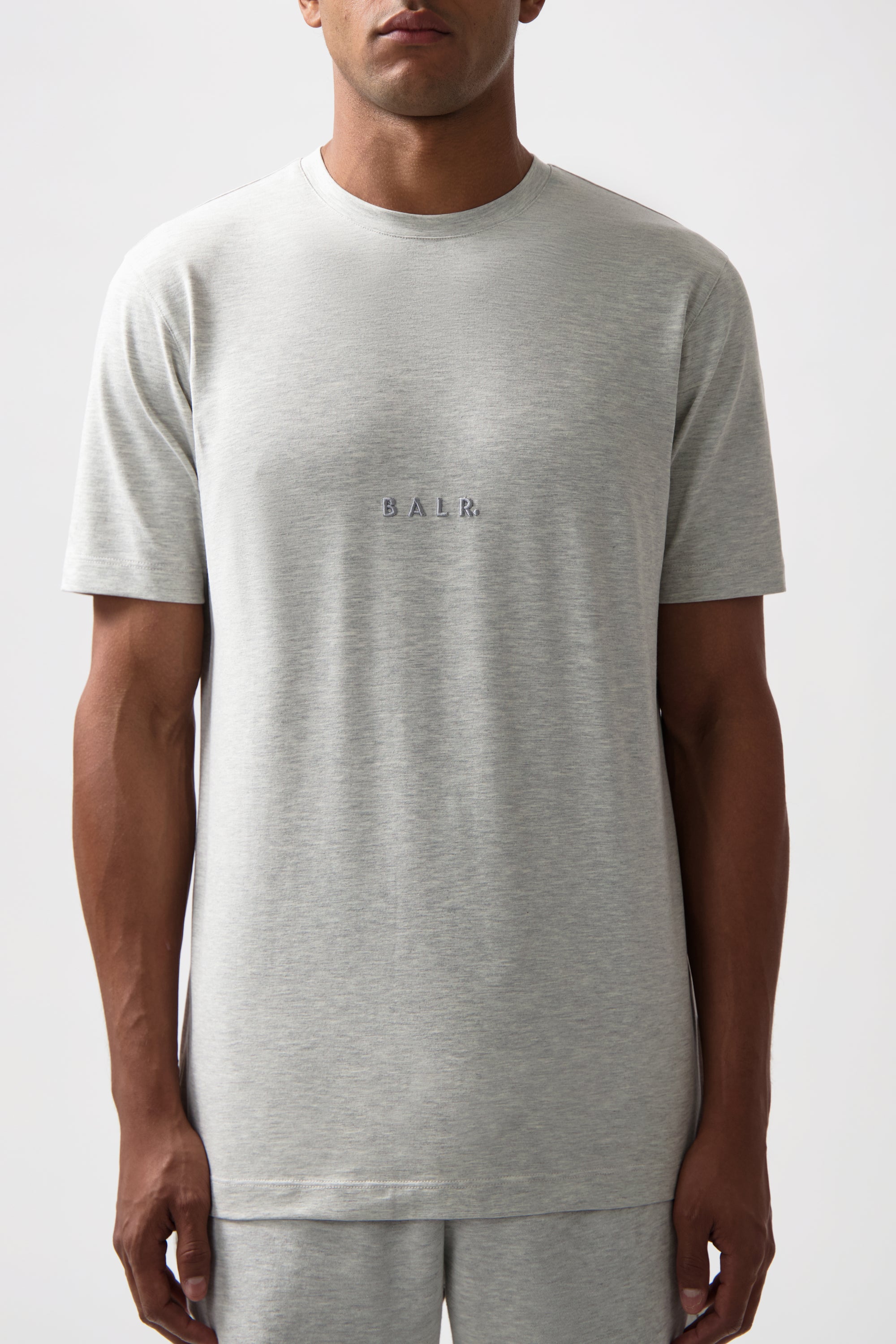 LOGO SLIM T-SHIRT-LT GREY MELANGE