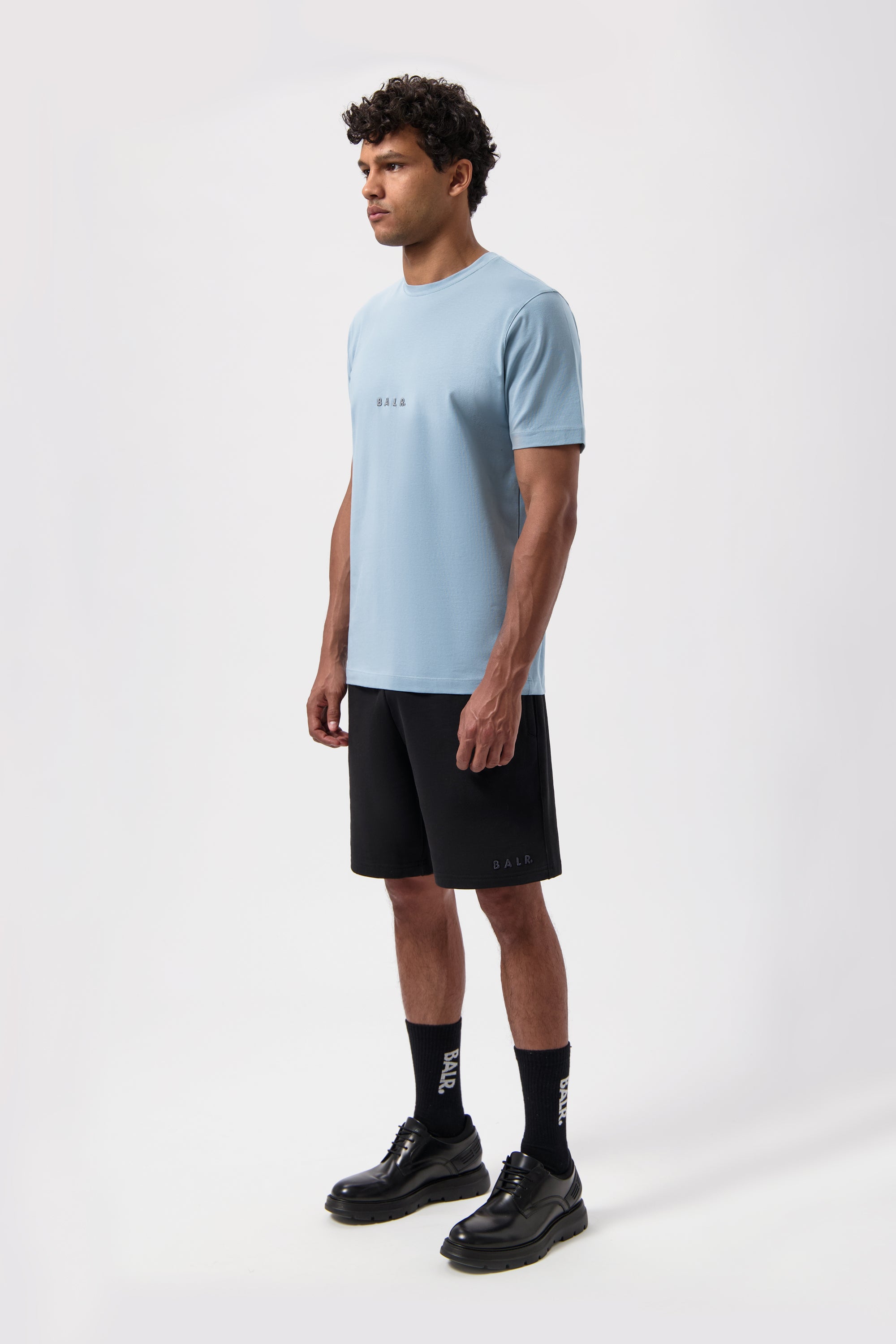 LOGO SLIM T-SHIRT-ARONA BLUE