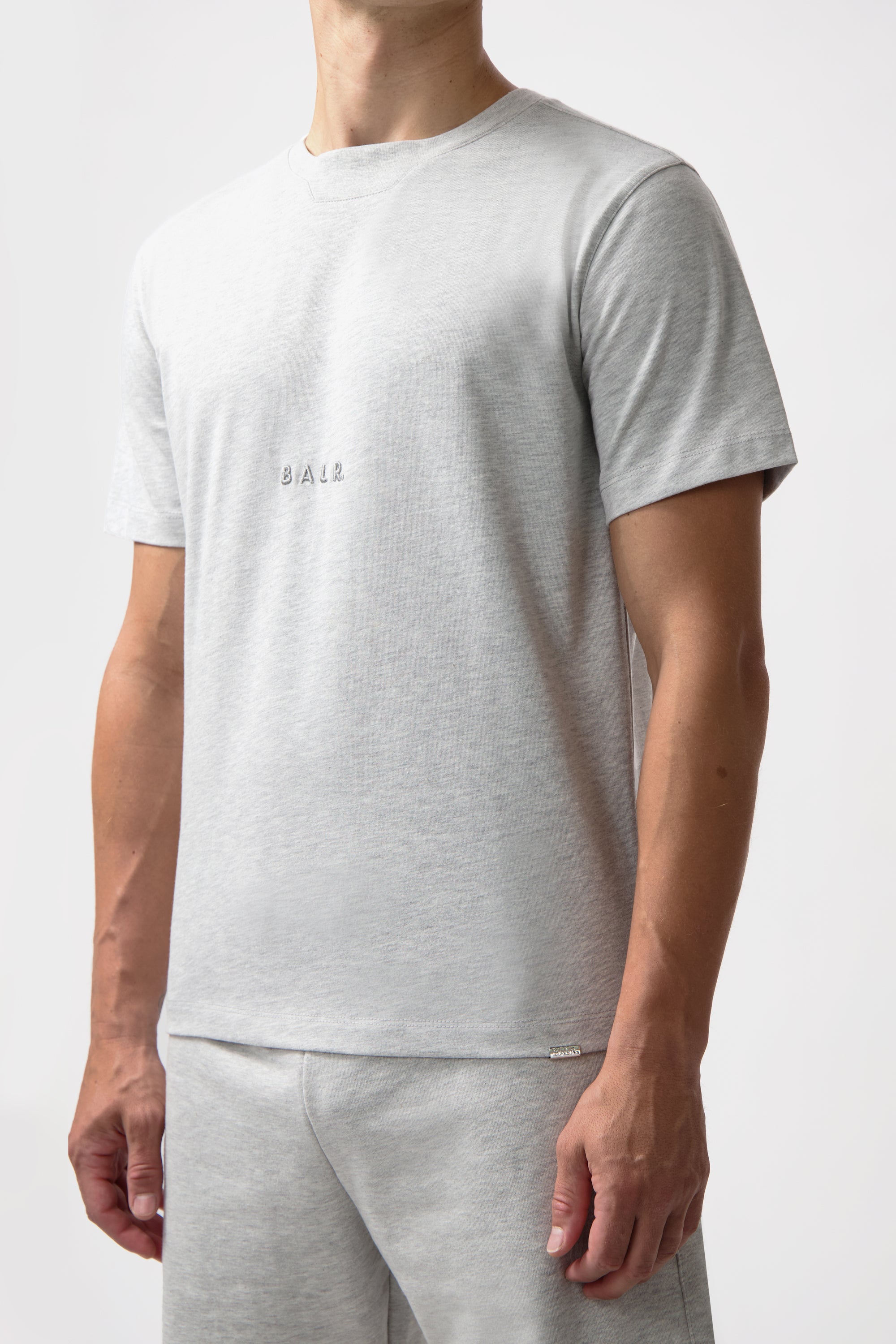 LOGO T-SHIRT-LT GREY MELANGE