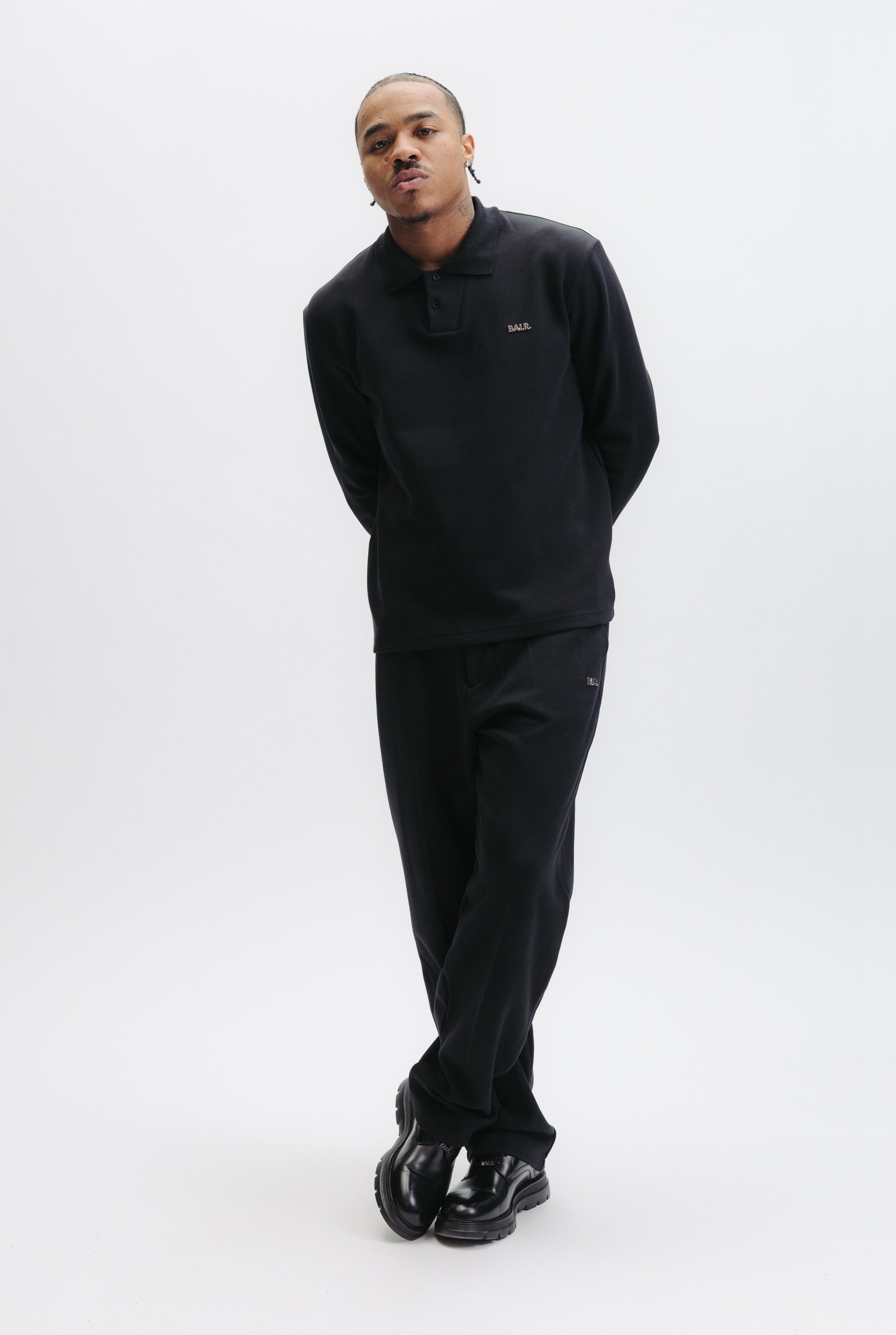 Q SERIES L/S POLO - JET BLACK