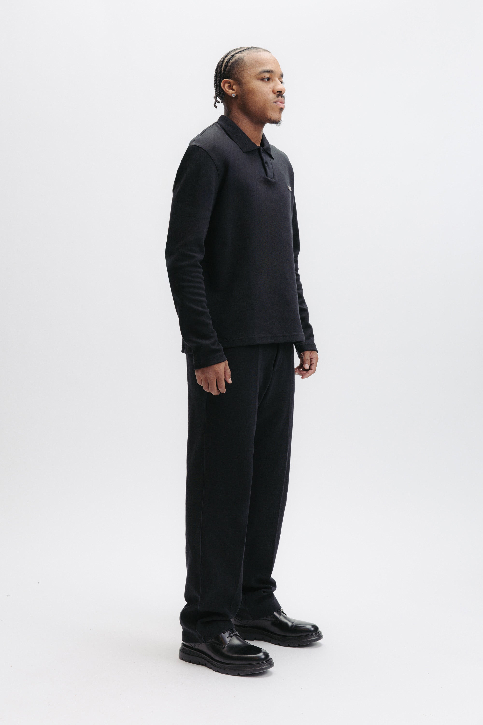Q SERIES L/S POLO - JET BLACK