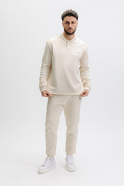 Q SERIES L/S POLO - WHITE SWAN