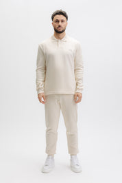 Q SERIES L/S POLO - WHITE SWAN