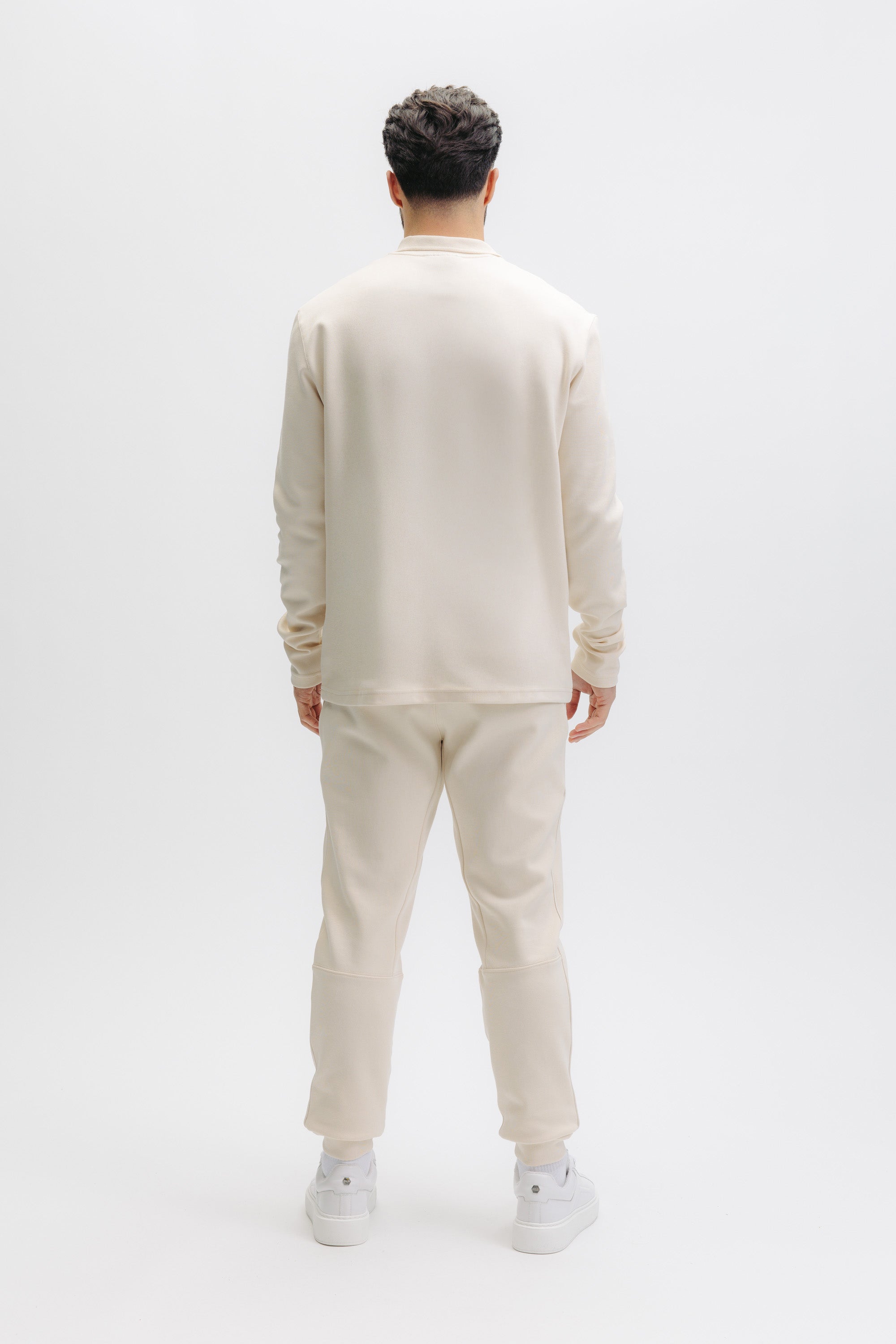 Q SERIES L/S POLO - WHITE SWAN