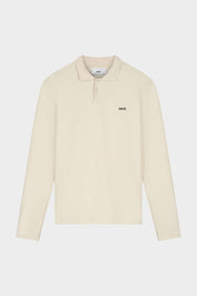 Q SERIES L/S POLO - WHITE SWAN