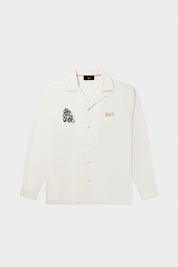 GAME OF THE GODS GRAFFITI CORDUROY SHIRT-WHITE SWAN