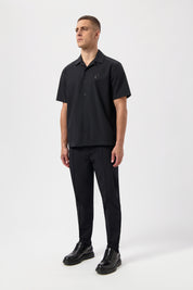 HEX-SERIES RELAXED SHORT SLEEVE OVERSHIRT-JET BLACK