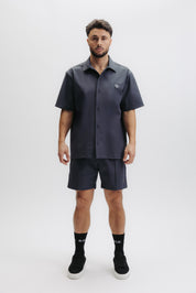 HEX-SERIES RELAXED SHORT SLEEVE OVERSHIRT - EBONY BUE