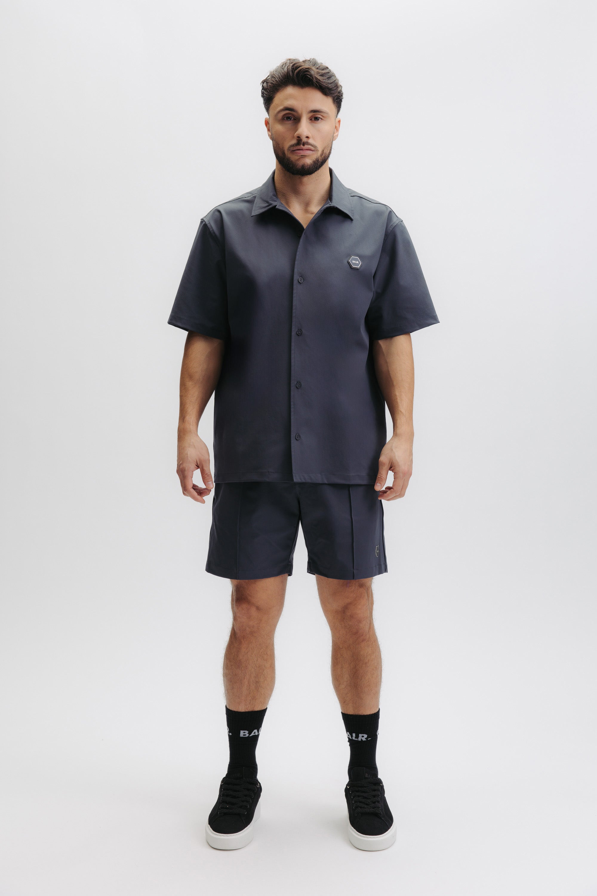 HEX-SERIES RELAXED SHORT SLEEVE OVERSHIRT - EBONY BUE