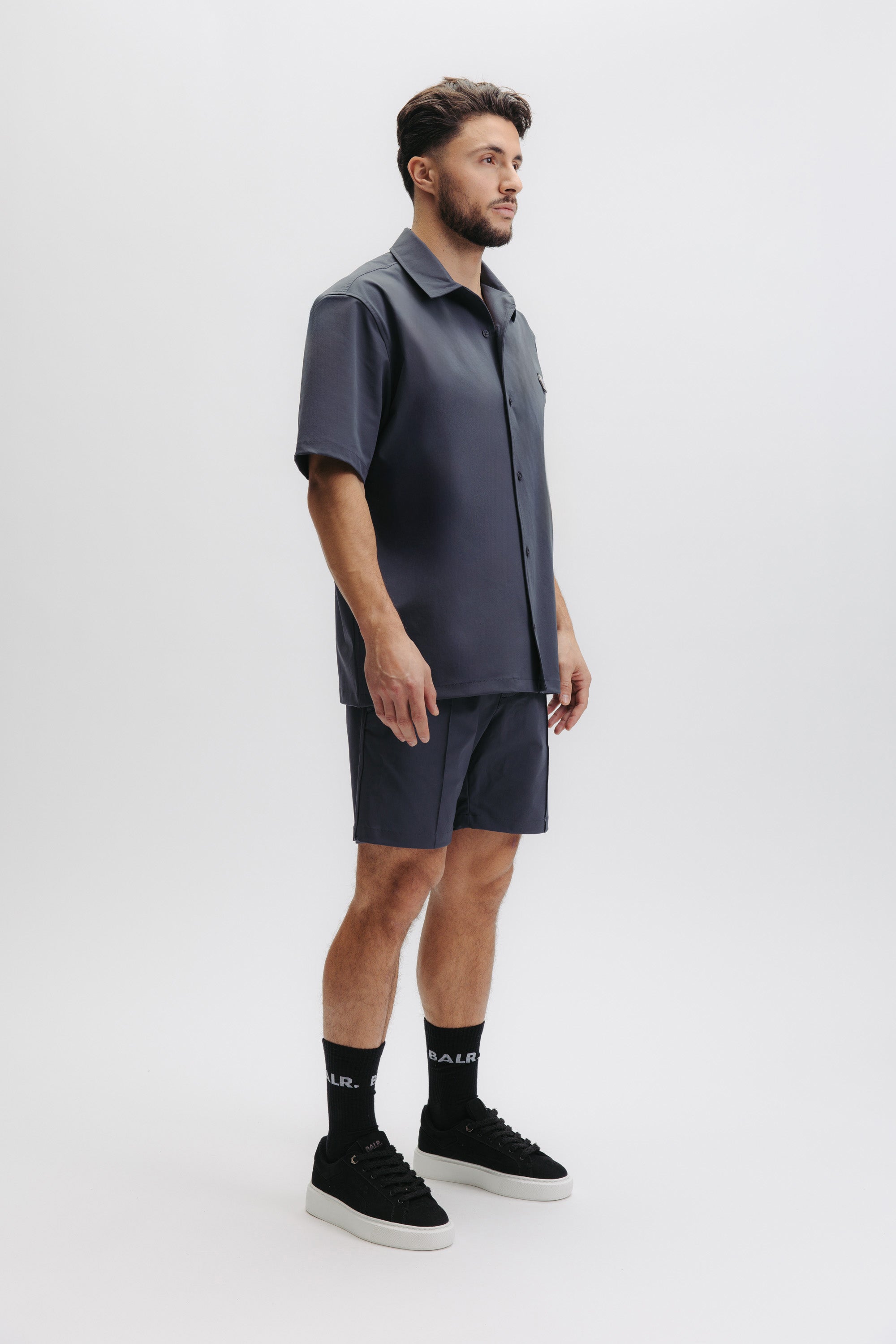 HEX-SERIES RELAXED SHORT SLEEVE OVERSHIRT - EBONY BUE