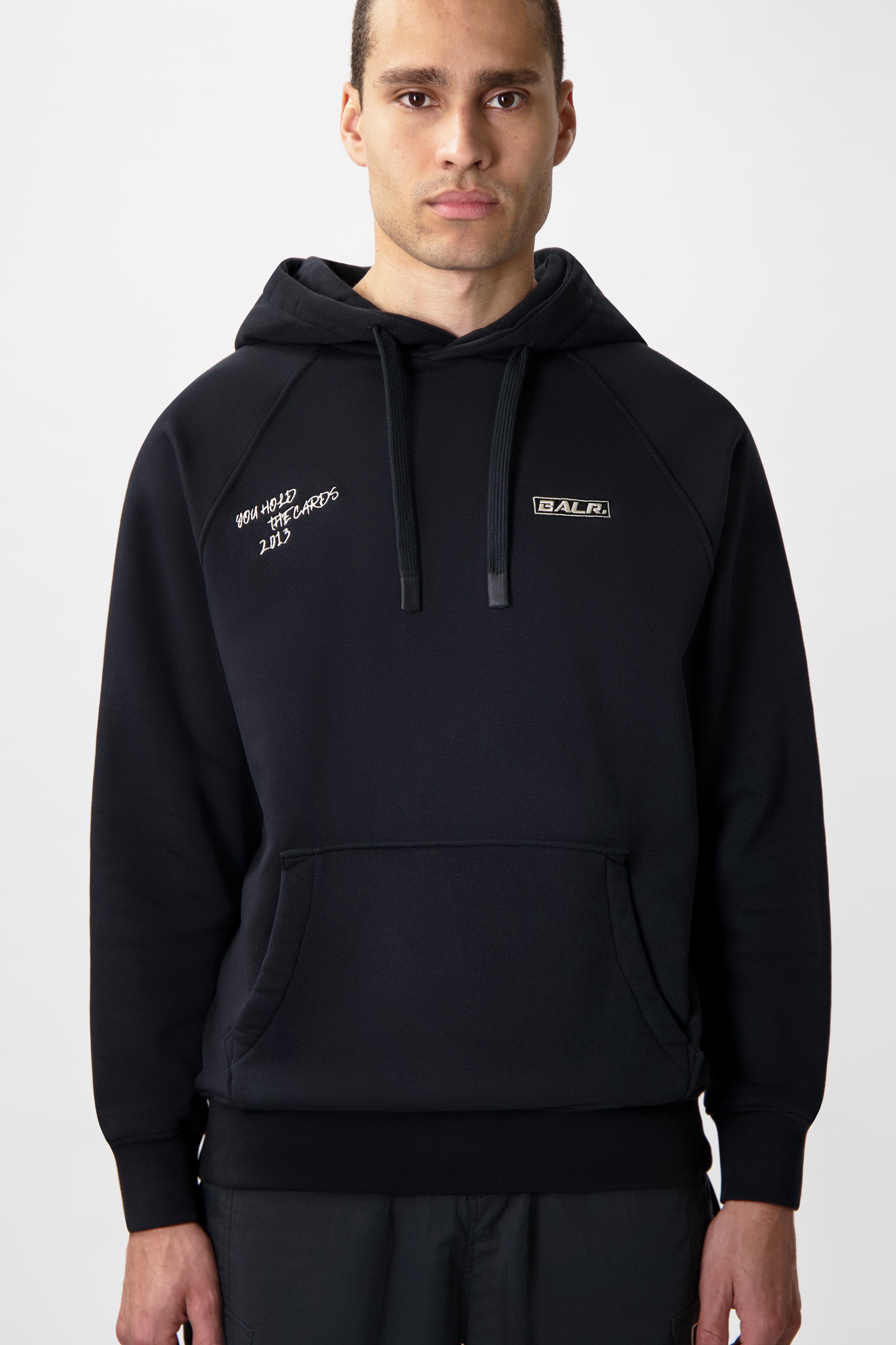 THE CLUB BOX FIT HOODIE-Jet Black