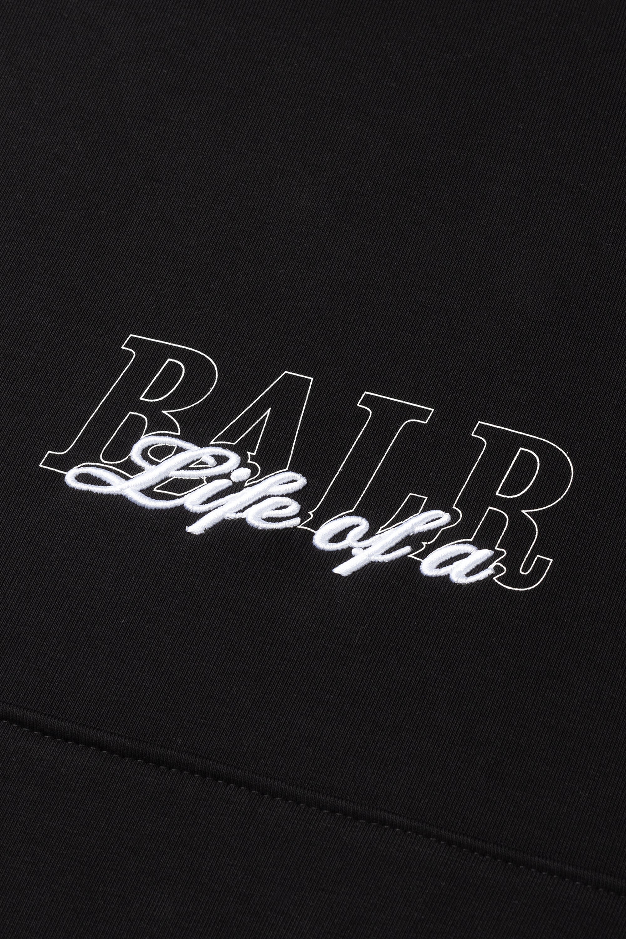 SCRIPT RELAXED FIT HOODIE-JET BLACK