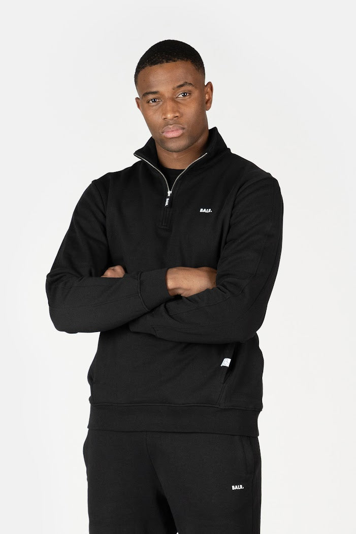 BRAND REGULAR FIT HALF ZIP JET BLACK