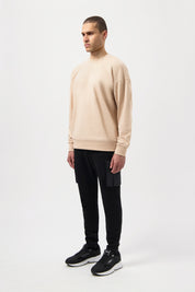 GAME DAY BOX FIT CREWNECK-SESAME