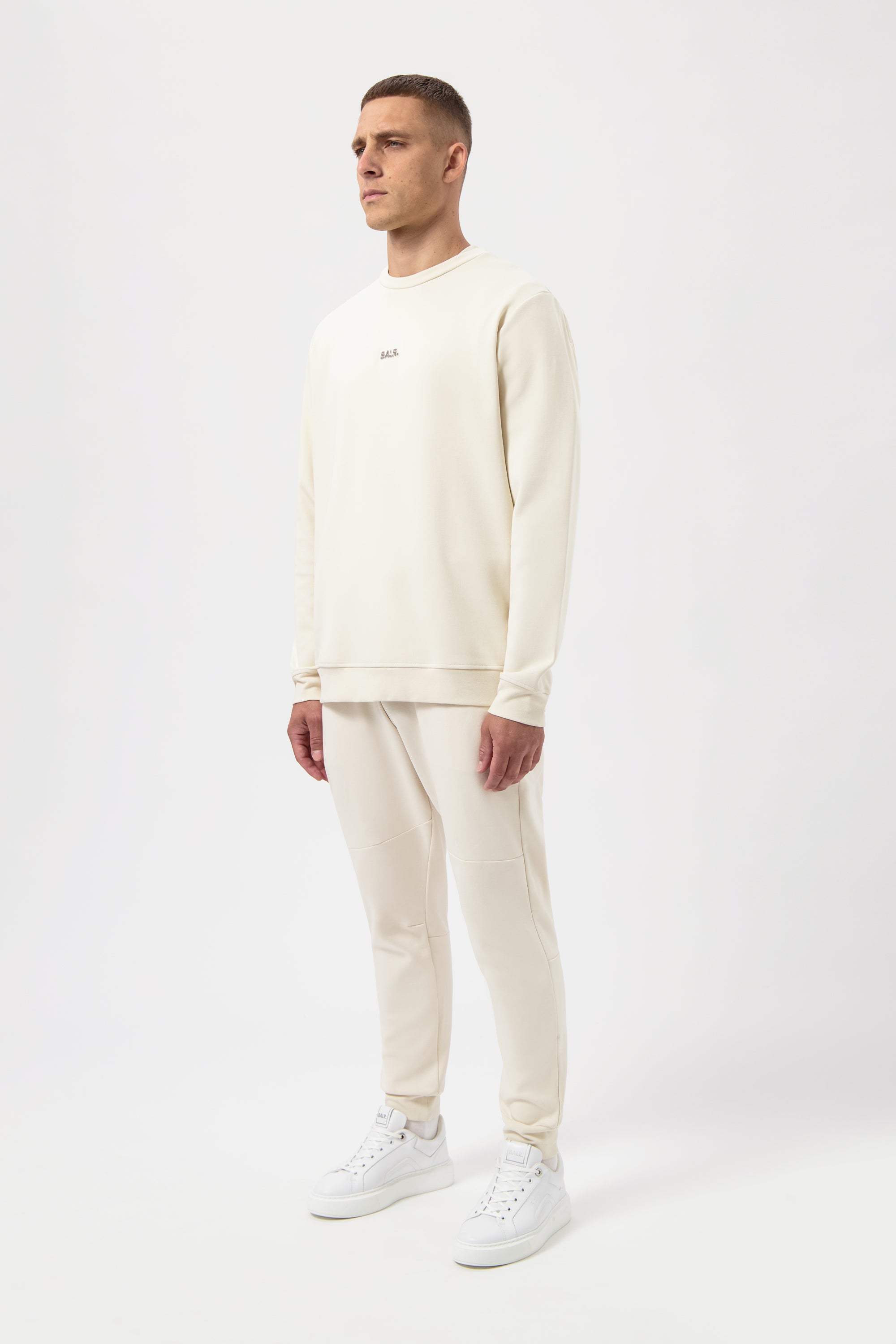 Q-SERIES REGULAR FIT CREWNECK WHITE SWAN