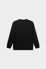 BALR. MONOGRAM EMBRO REGULAR FIT CREWNECK-JET BLACK/TIBETIAN RED