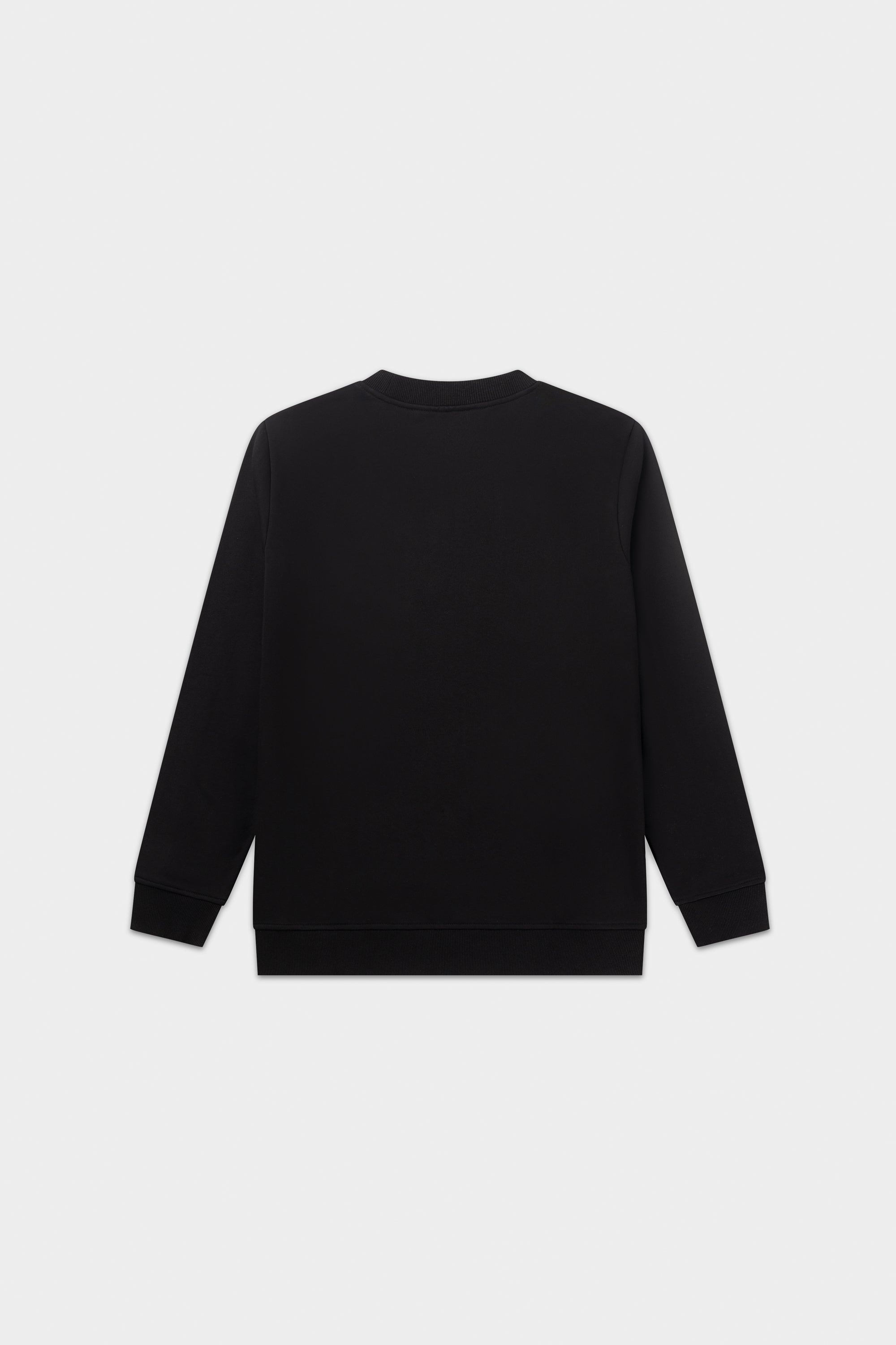 BALR. MONOGRAM EMBRO REGULAR FIT CREWNECK-JET BLACK/TIBETIAN RED